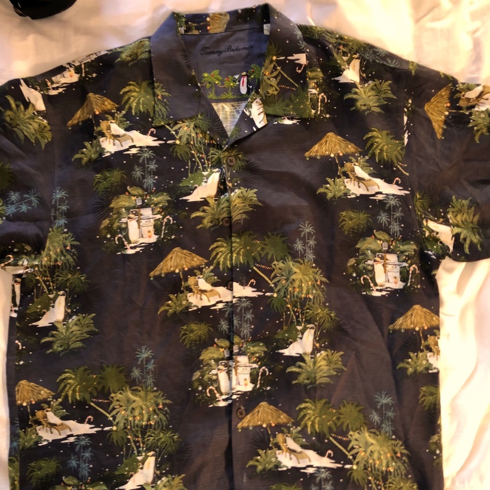 Tommy Bahama Holiday Camp Shirt (XL)